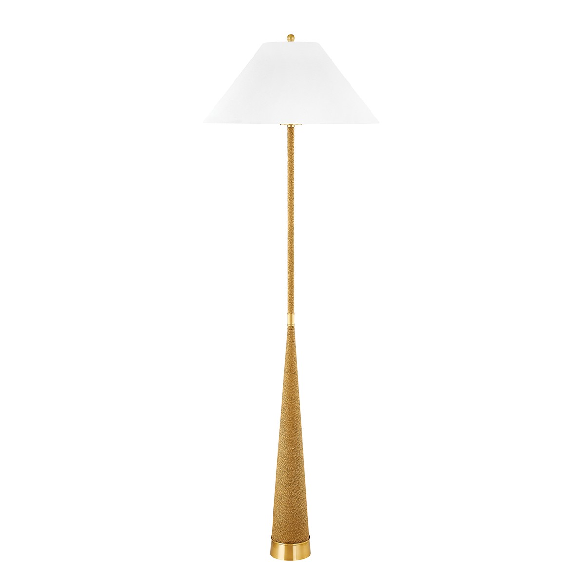 Aged Brass One Light Floor Lamp from the Indie Collection