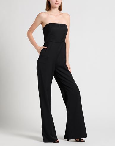 Woman Jumpsuit Black Size 2 Polyester, Virgin Wool, Elastane