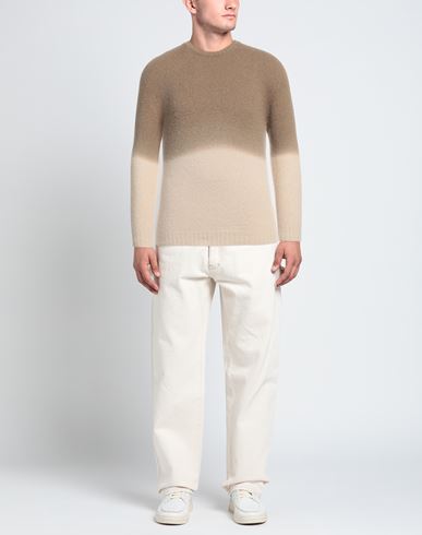 Alpha Studio Man Sweater Camel Size 36 Alpaca wool, Polyamide, Cotton, Modal, Elastane