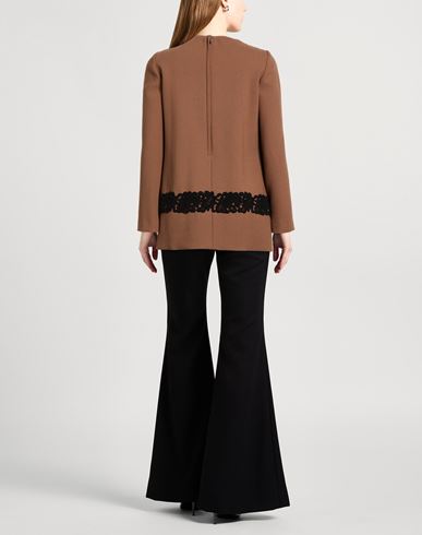 Woman Top Light brown Size 4 Virgin Wool, Cotton, Elastane
