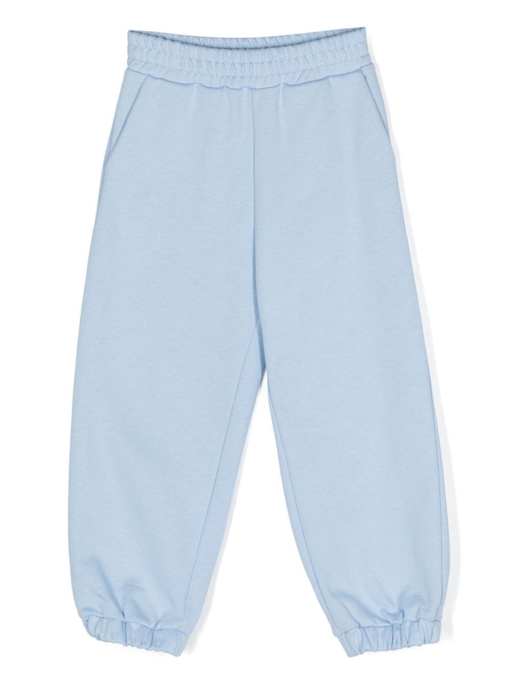 FF-logo-patch cotton trousers - Blue