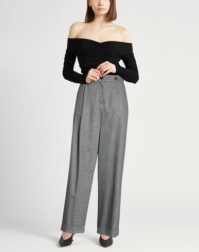 Woman Pants Grey Size 10 Virgin Wool, Cashmere, Elastane