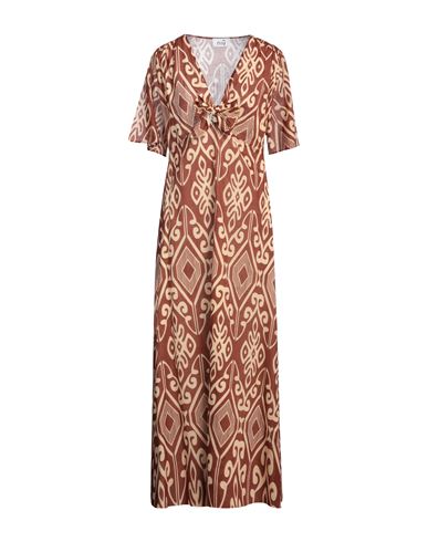 Niū Woman Maxi dress Brown Size L Cotton