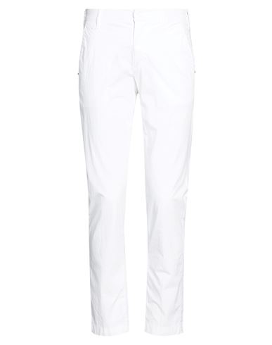 Man Pants White Size 30 Cotton, Elastane