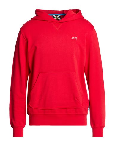 Man Sweatshirt Red Size L Cotton