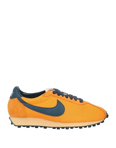 Woman Sneakers Orange Size 5.5 Leather, Textile fibers