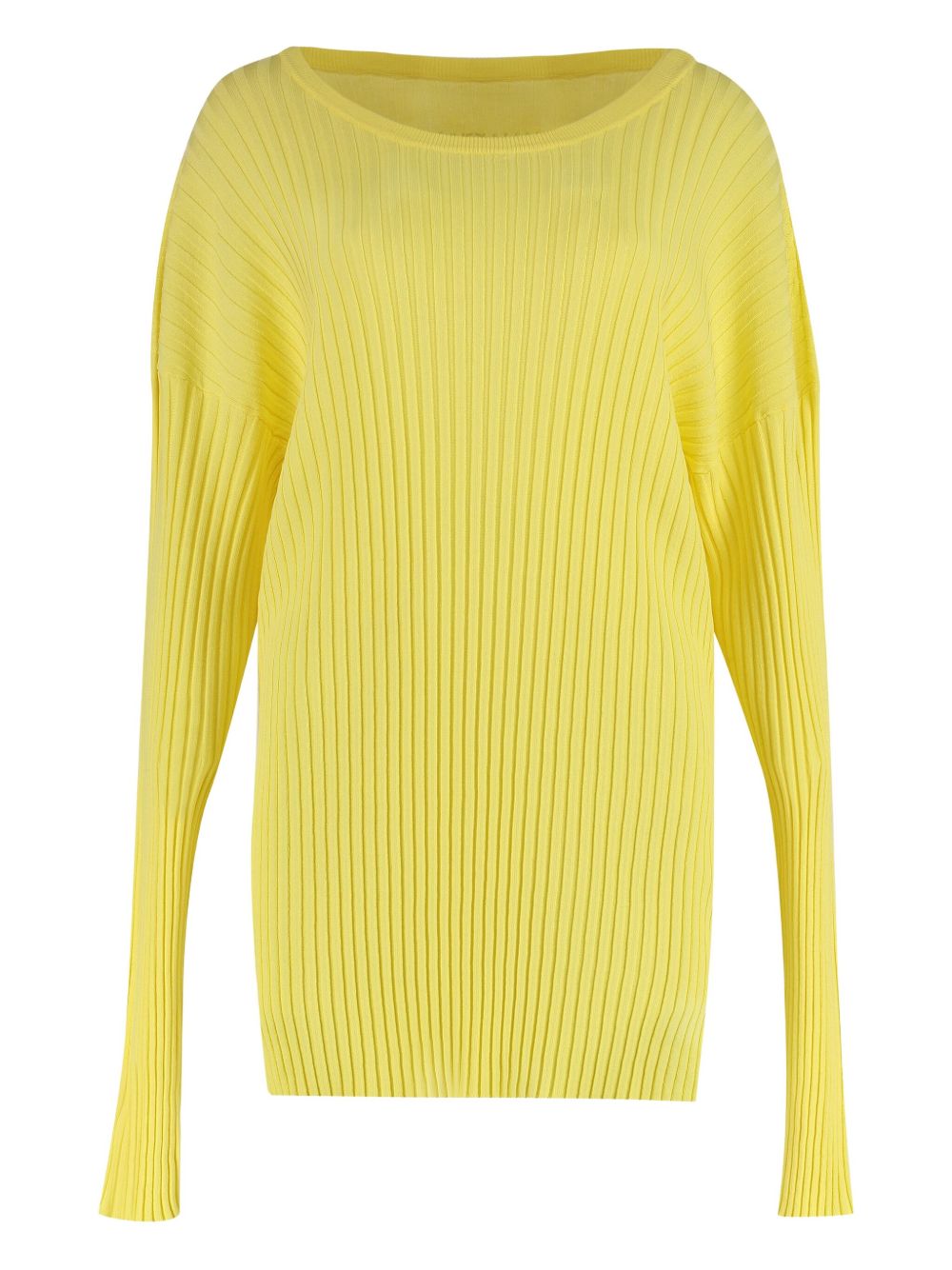 Ribbed knit sweater - Yellow