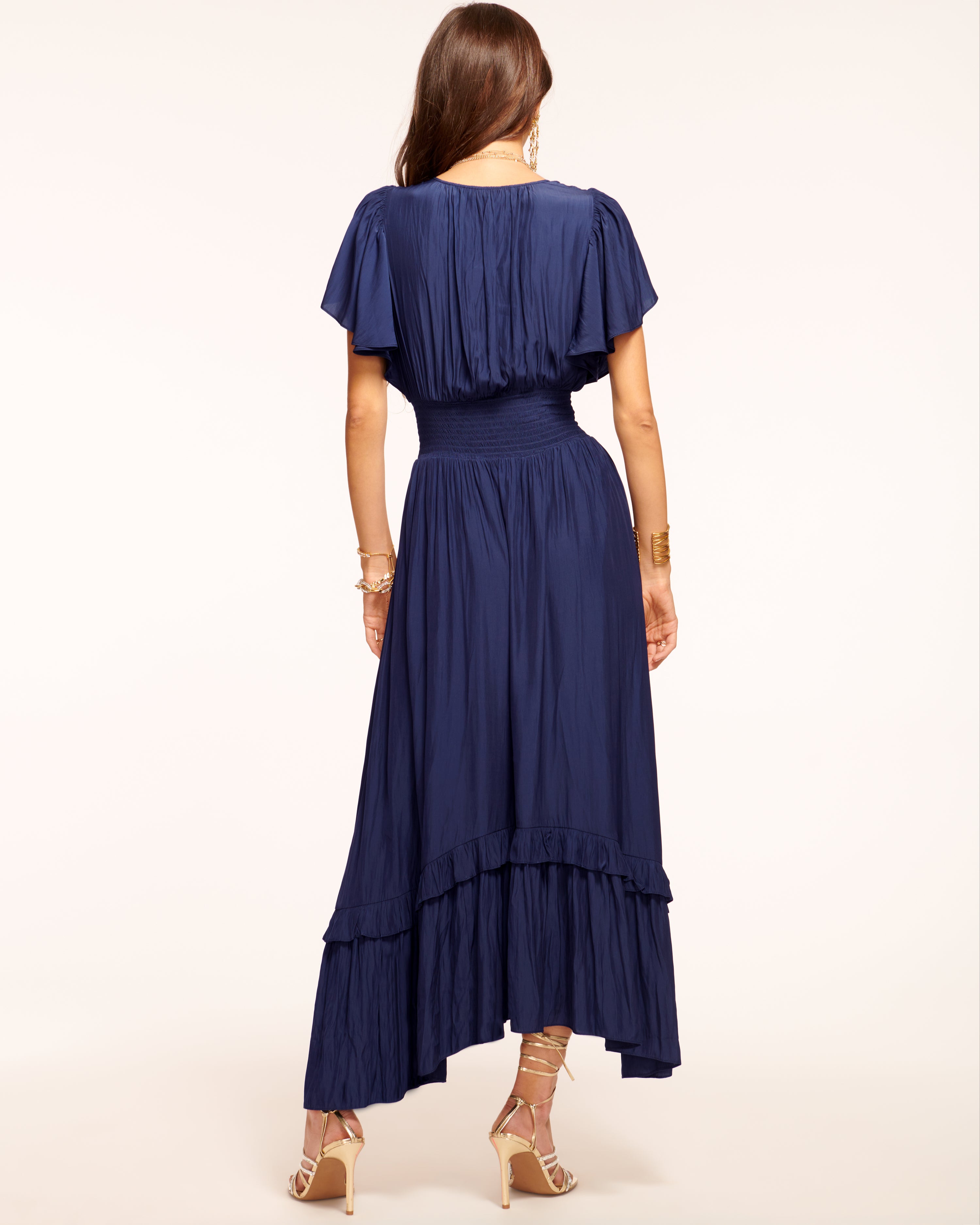 Joanie Short Sleeve Maxi Dress in Black