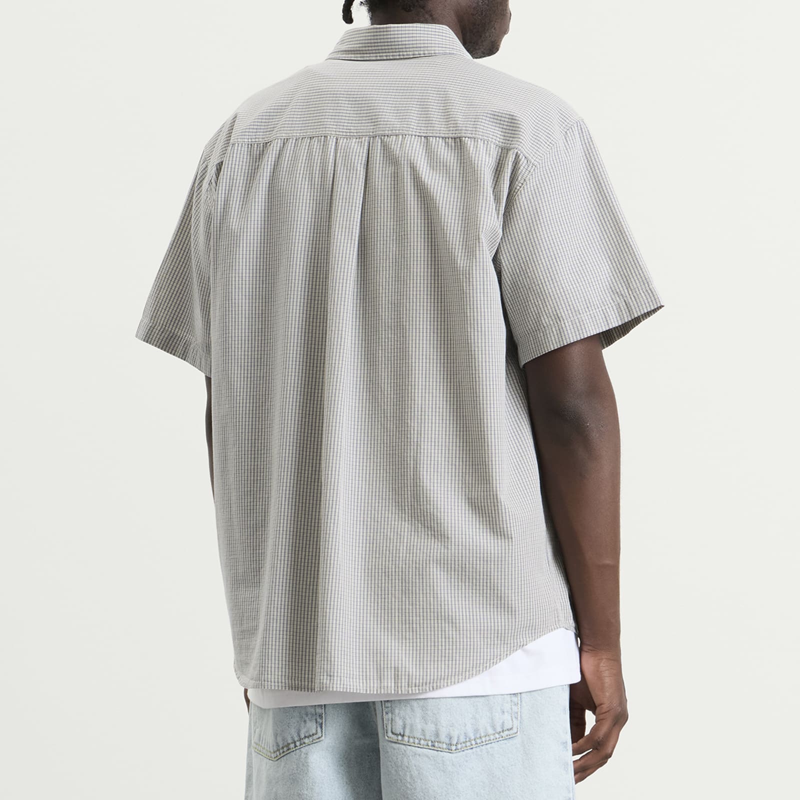 Men's Mitch Short Sleeve Shirt Blue Check