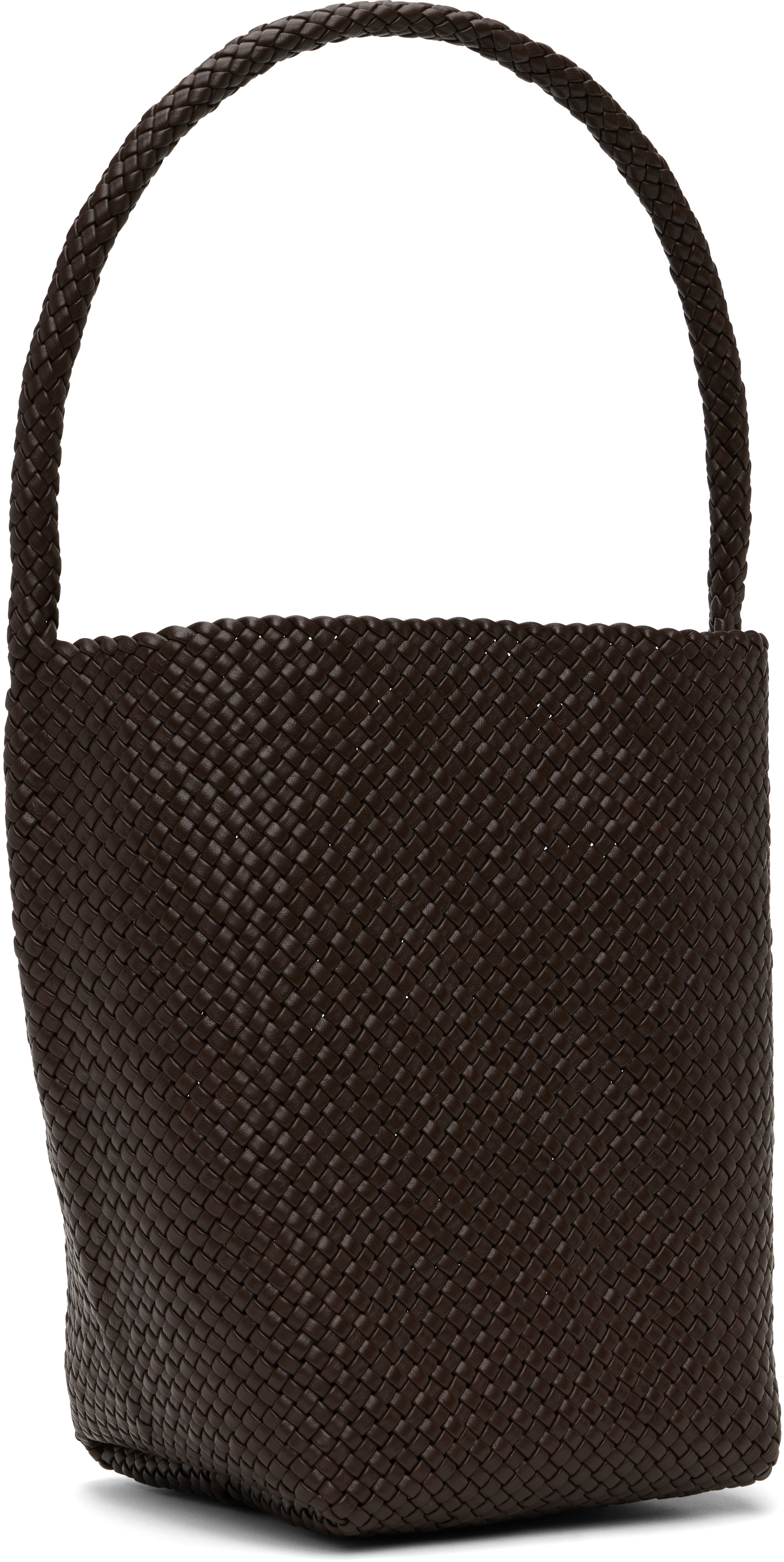 Brown Medium Woven N/S Tote