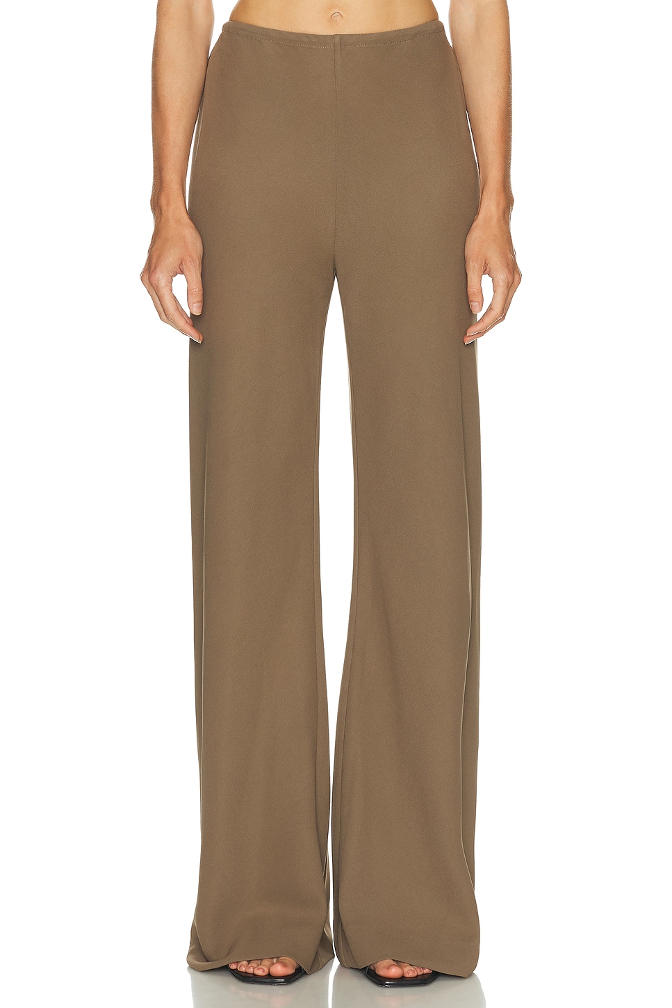 Staud Stroll Pant in Truffle - Olive. S also in