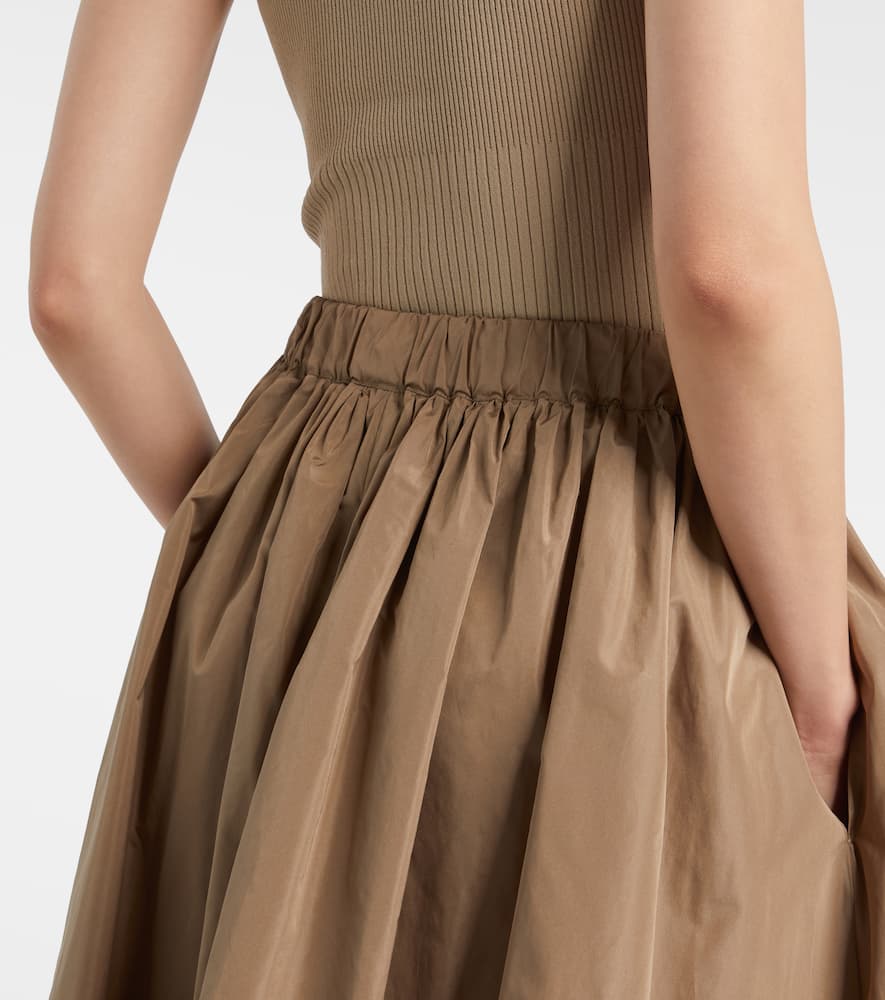 Lonza taffeta midi skirt