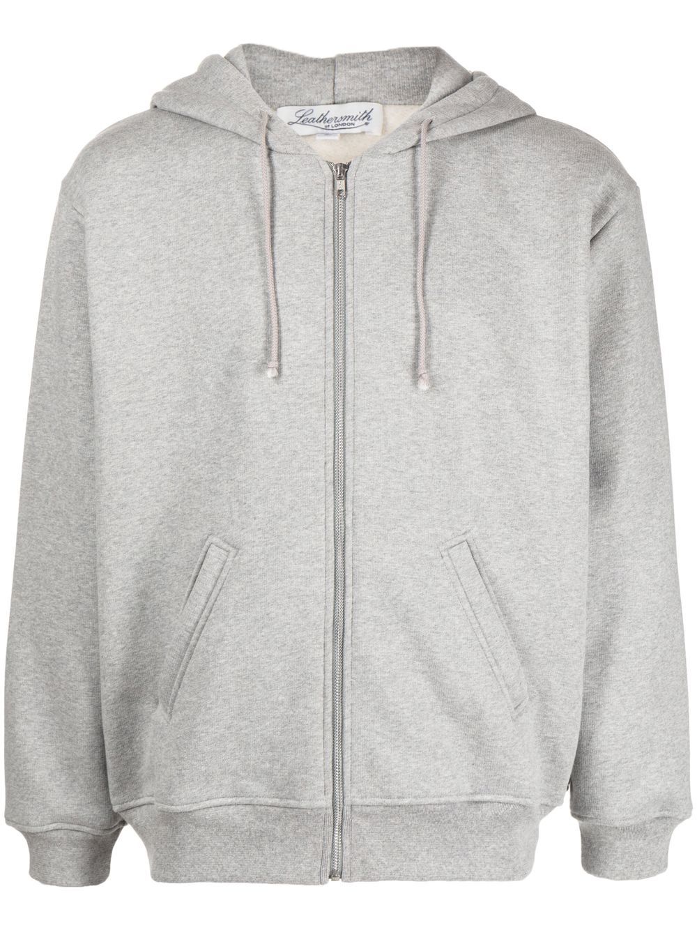 Drawstring-hooded bomber jacket - Grey