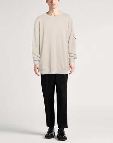 Man Sweatshirt Beige Size 36 Cotton, Elastane