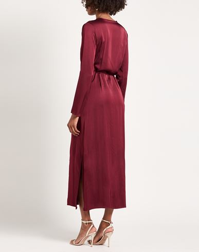 Woman Maxi dress Burgundy Size L Viscose