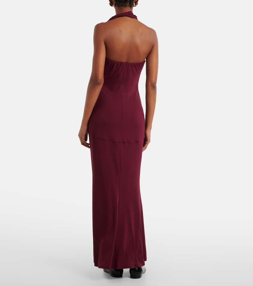 Eleanor halterneck jersey midi dress