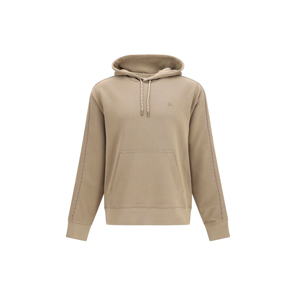 Archive Check Cotton Hoodie — Beige