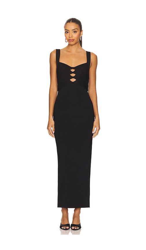 Herve Leger Alessia Gown in Black. L. Also in