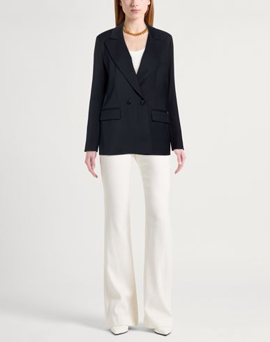 Woman Blazer Midnight blue Size 4 Polyester, Wool, Elastane