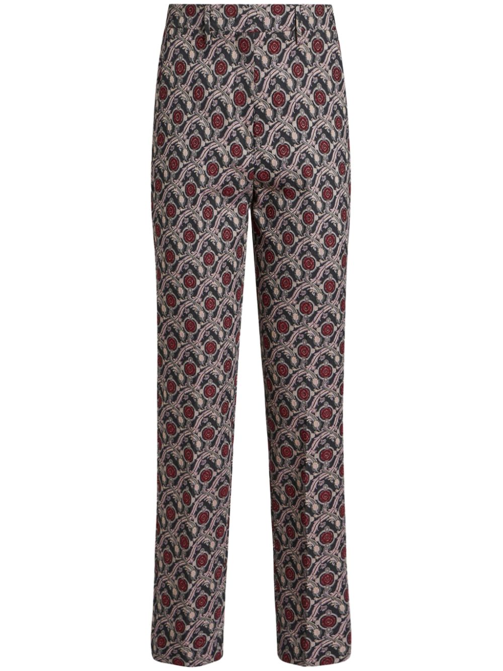 Jacquard cigarette trousers - Black