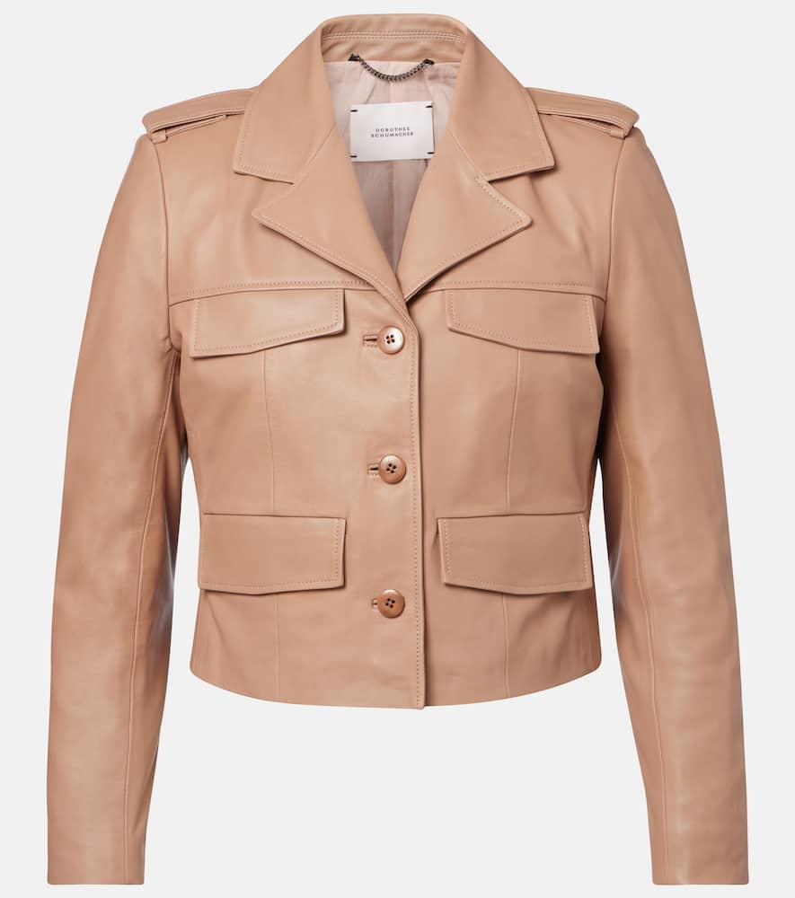 Sleek Statement cropped leather jacket