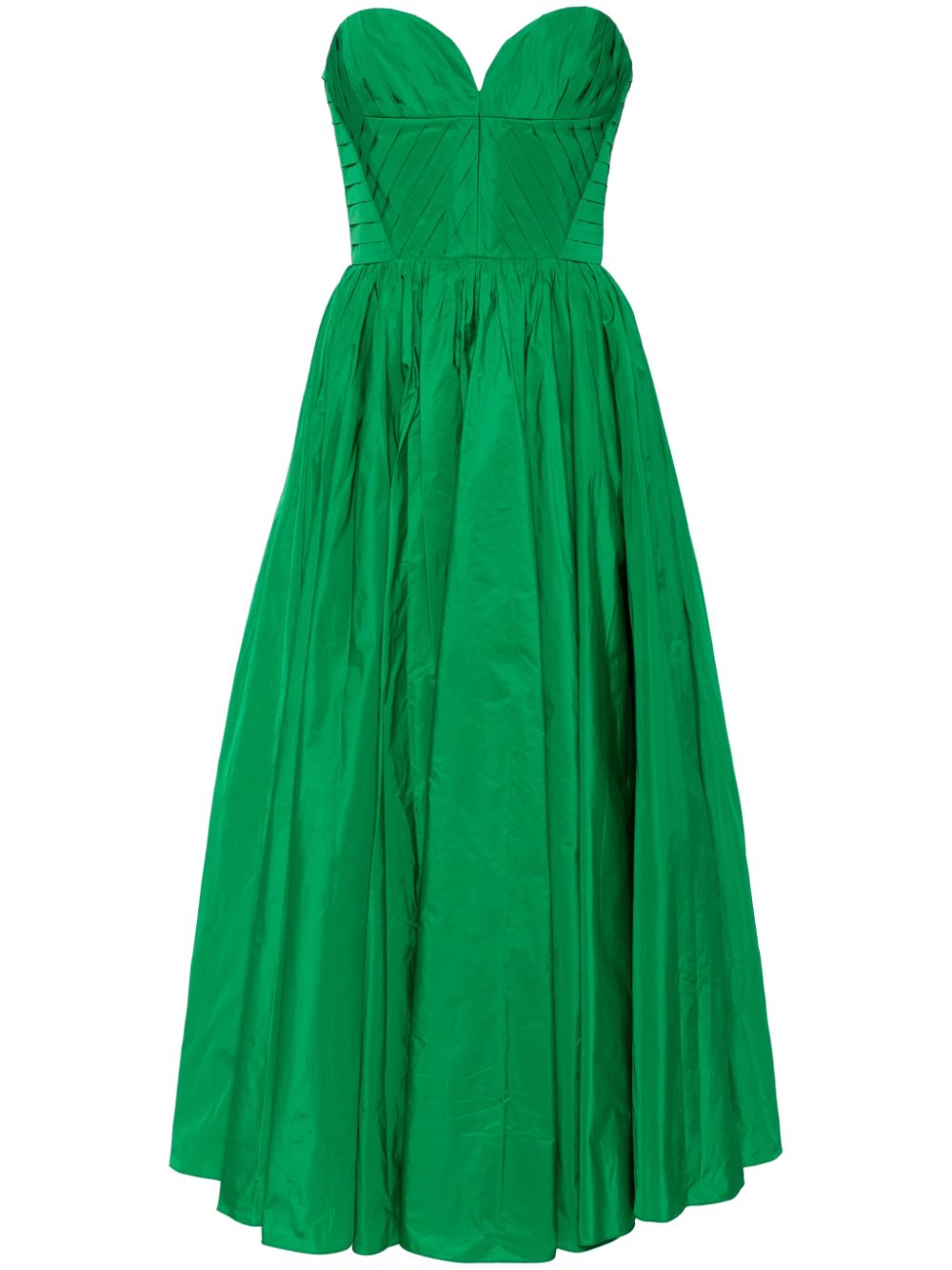 Heart-shaped taffeta gown - Green