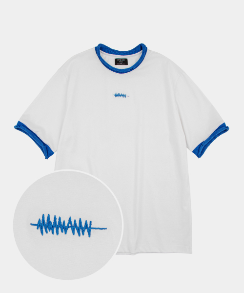 Mariner Crewneck Ringer Short Sleeve T-Shirt Blue