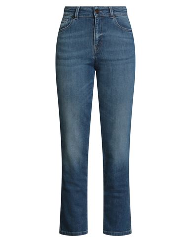 Woman Jeans Blue Size 27 Cotton, Elastane