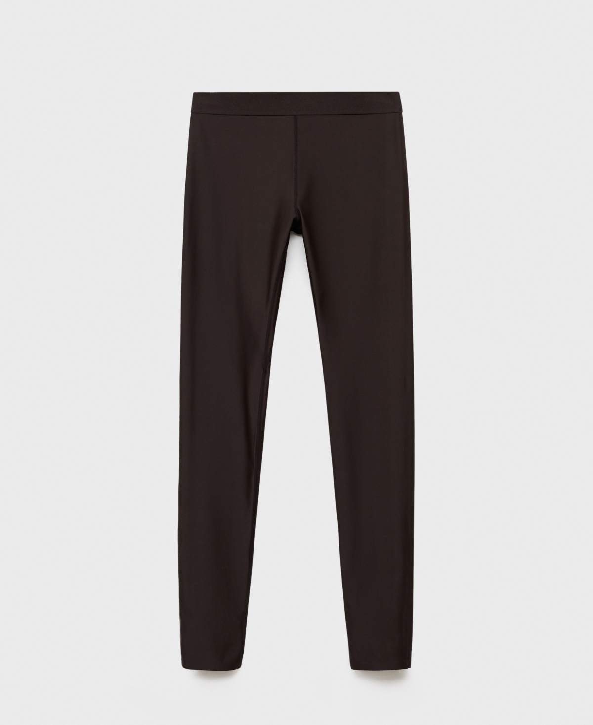 Women's Zipper Leggings - Brown