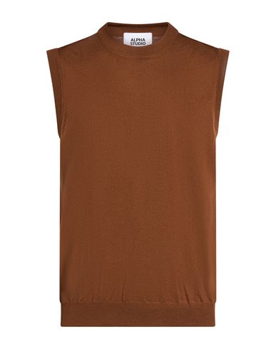 Man Sweater Brown Size 36 Wool