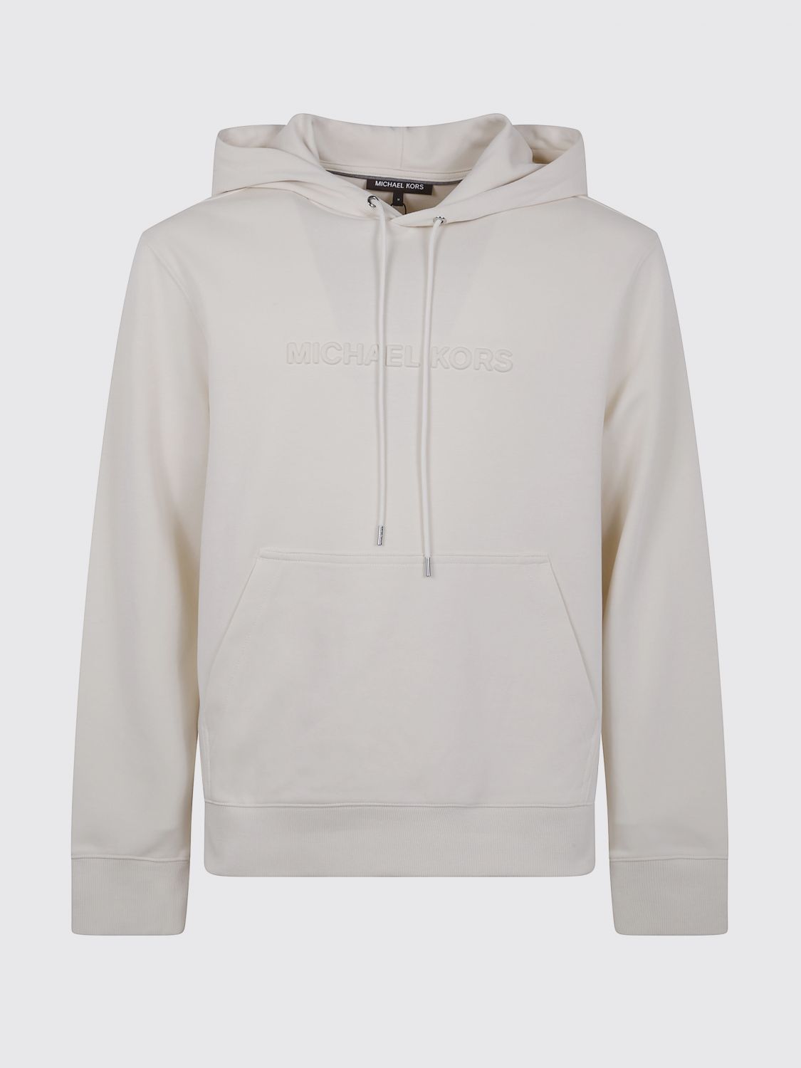 Embossed Logo Cotton Blend Hoodie