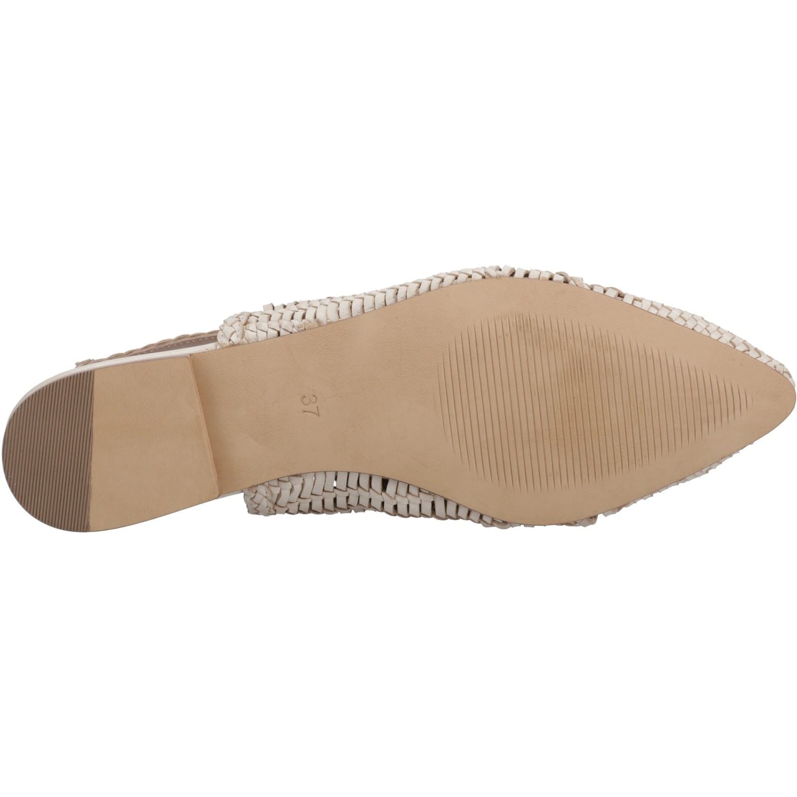 Hush Puppies Dalia Woven Leather Women's Cream Flat