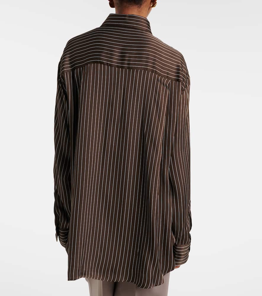Peri pinstripe satin shirt
