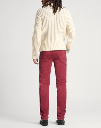 Man Jeans Burgundy Size 34 Lyocell, Cotton, Viscose, Cupro, Elastane