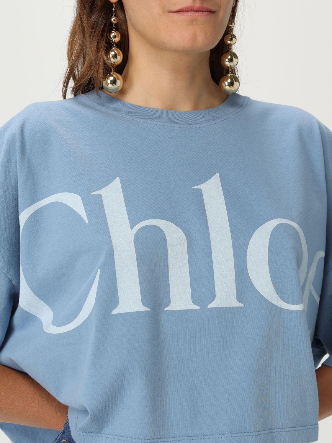 Logo-print T-shirt - Blue