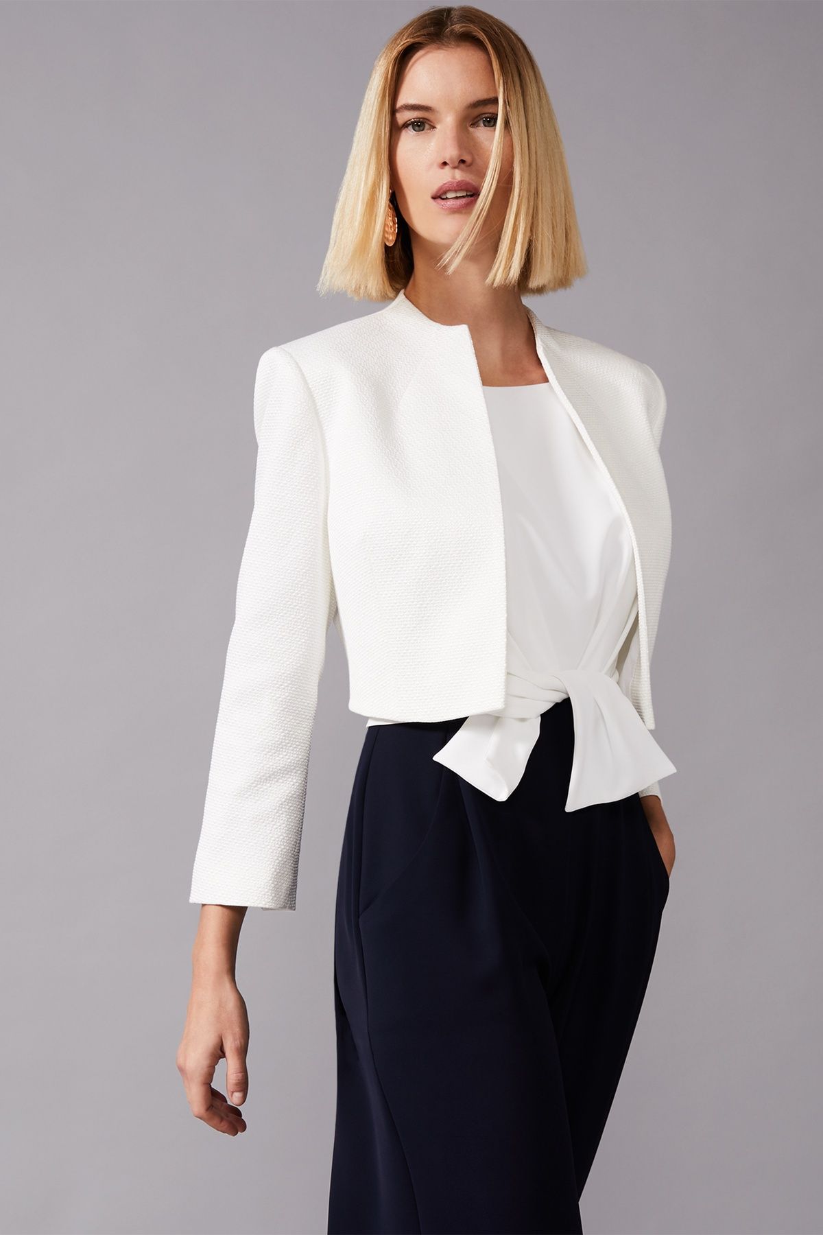 Phase Eight Women's Karlee Cropped Occasion Jacket in White