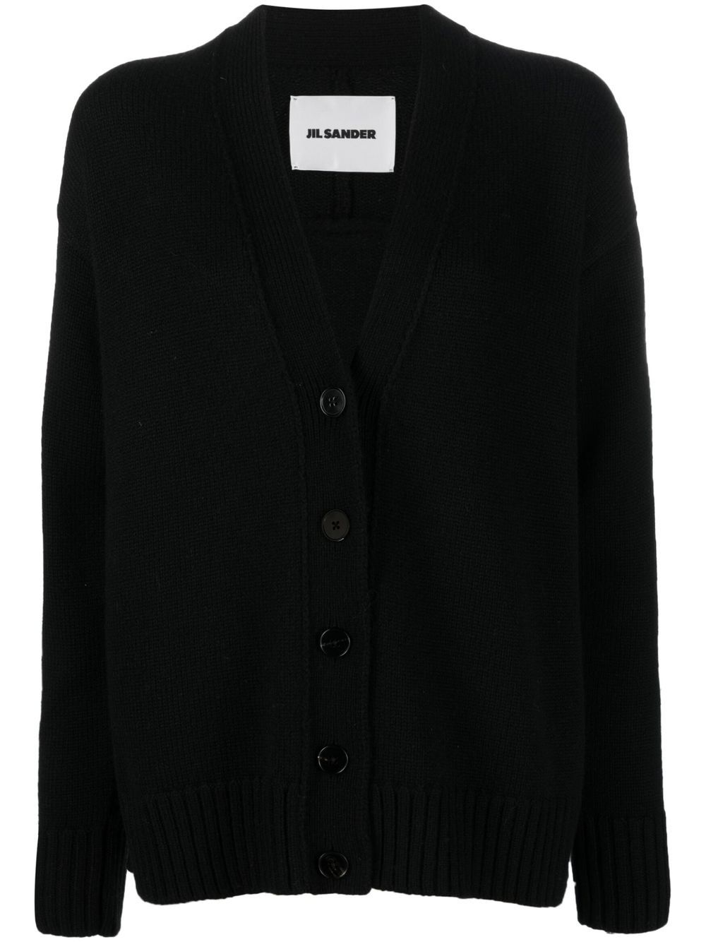 V-neck knitted cardigan - Neutrals
