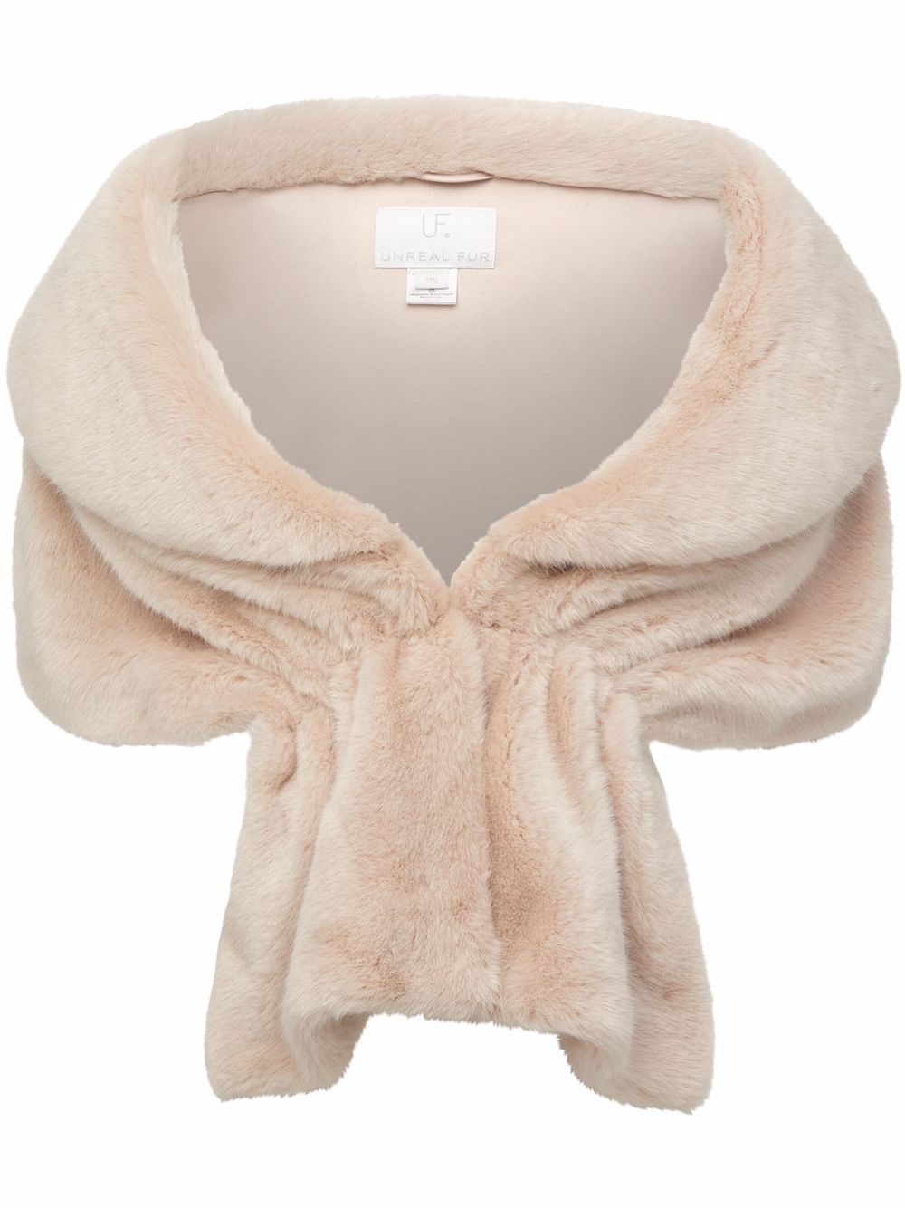 Champagne faux-fur shawl - Neutrals