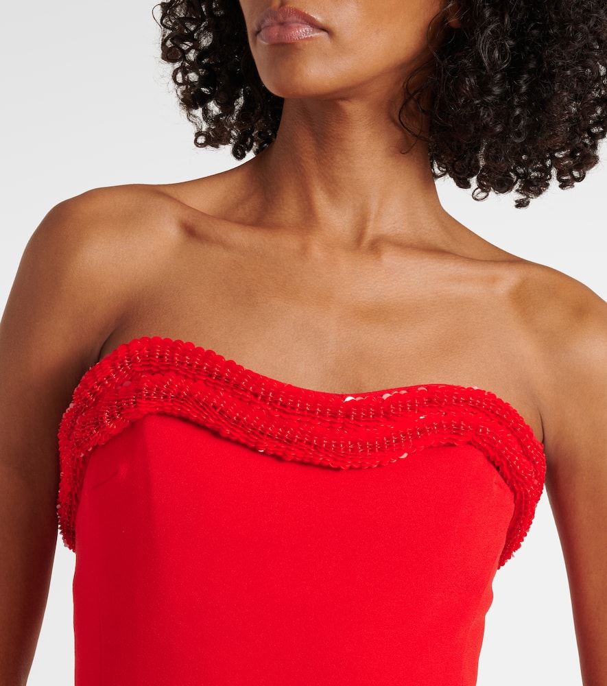 Saskia strapless crêpe minidress