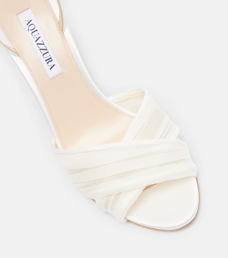Voile 85 satin slingback sandals