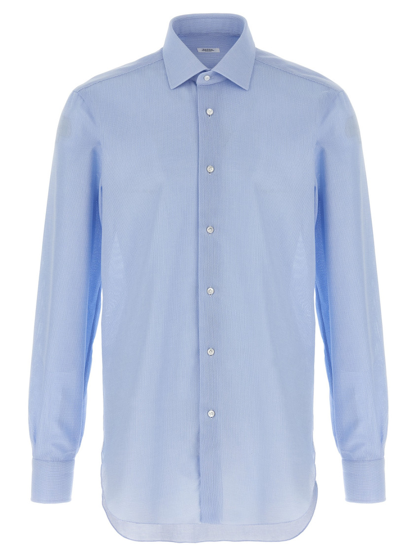 Light Blue Honeycomb shirt