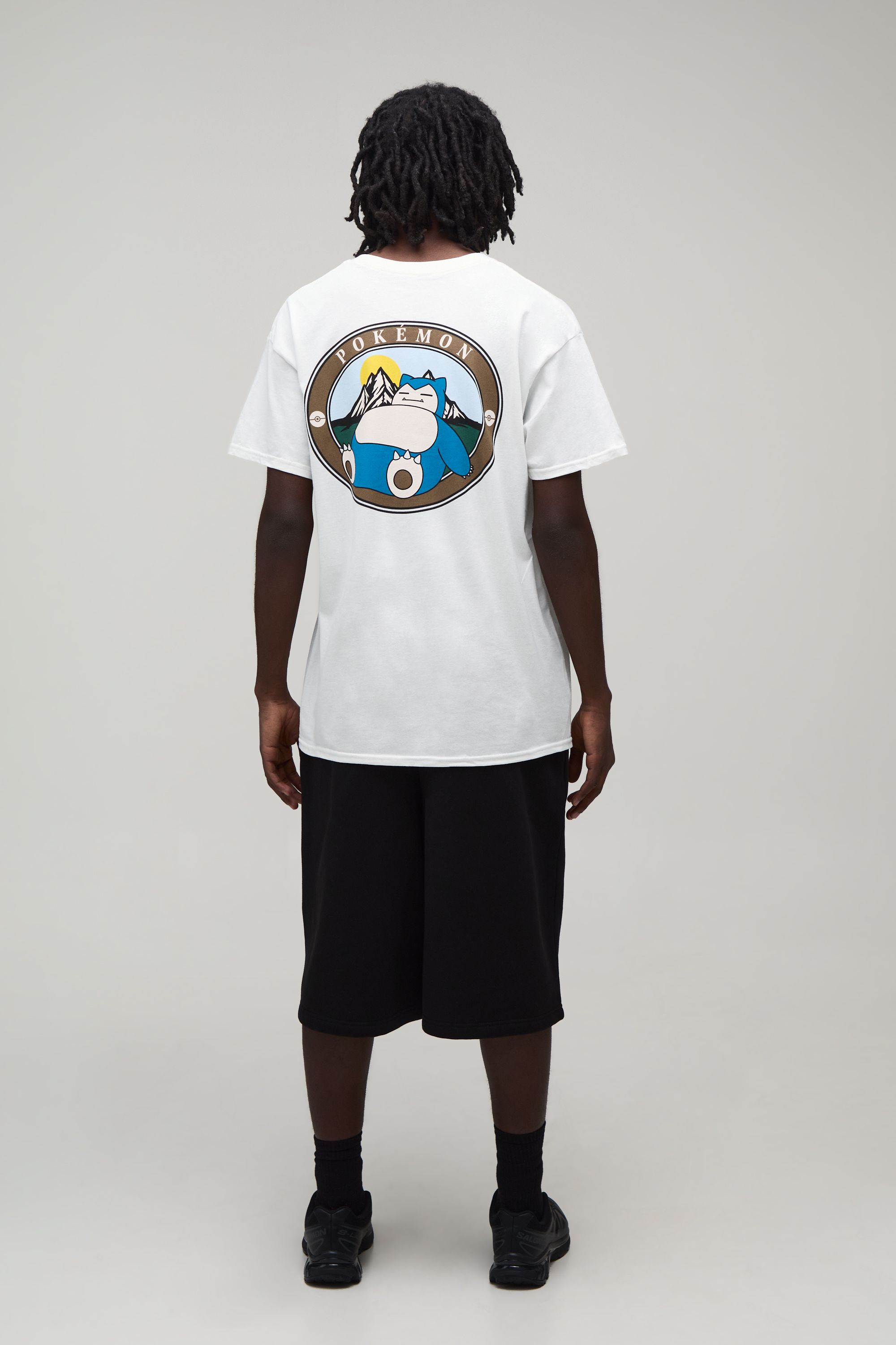 BoohooMAN Mens Oversized Pokemon Snorlax License Printed T-Shirt - White Cotton - X-Large