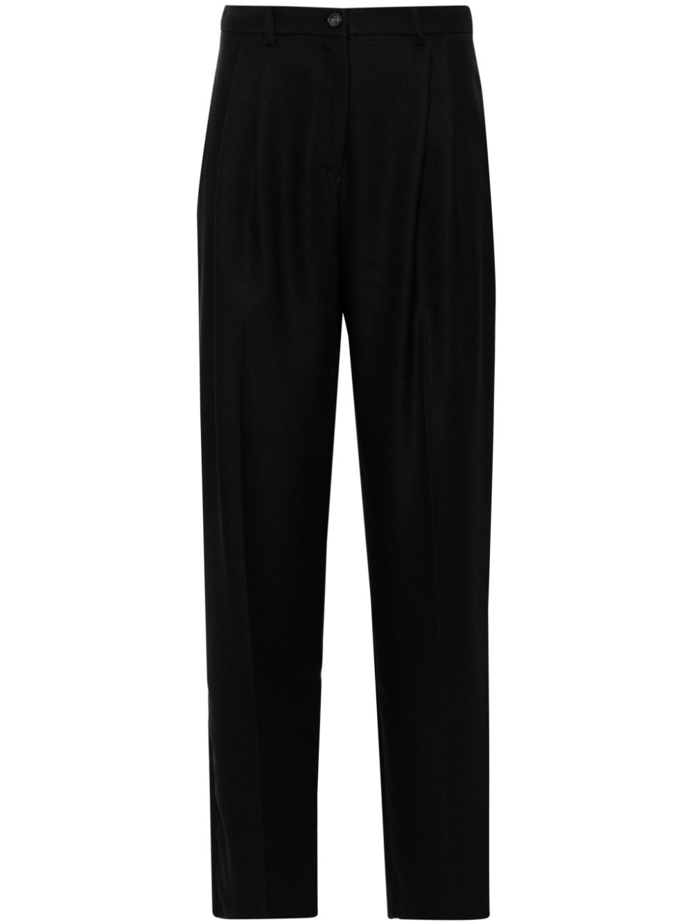 Pleated tailored trousers - Brown