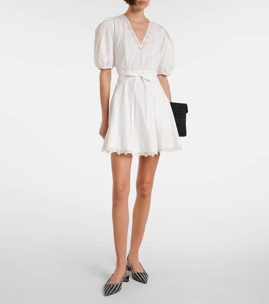 Camila embroidered cotton minidress