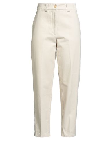 Momoní Woman Pants Cream Size 8 Cotton