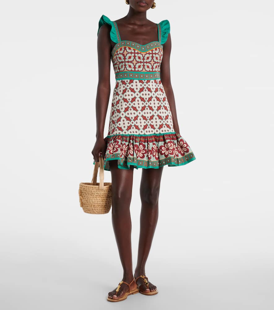 Mini Gingerbread printed minidress