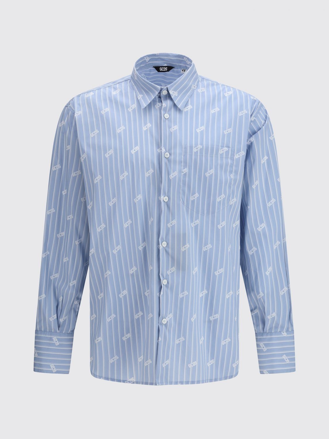 Shirt Men color Gnawed Blue