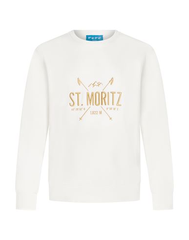 Fefè Napoli Man Sweatshirt White Size L Cotton, Polyester