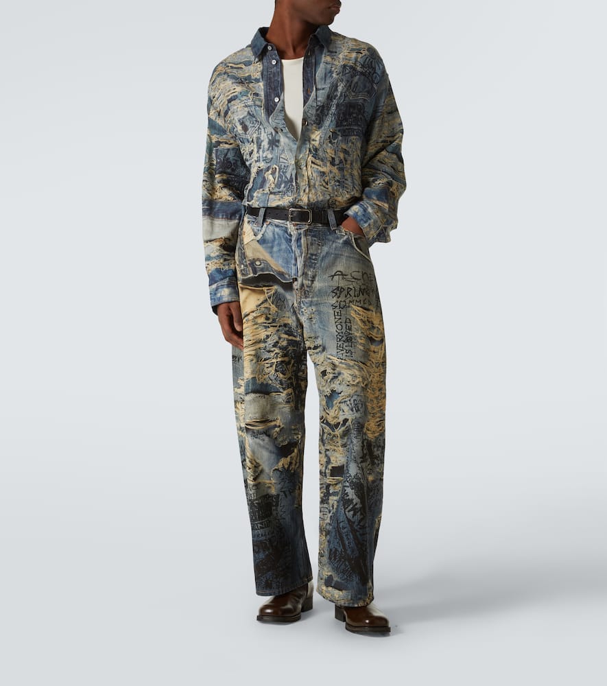 Acne Studios 2023 trompe l'ail wide-leg jeans