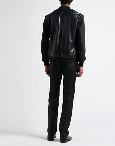 Yes London Man Jacket Black Size 38 Leather, Polyester